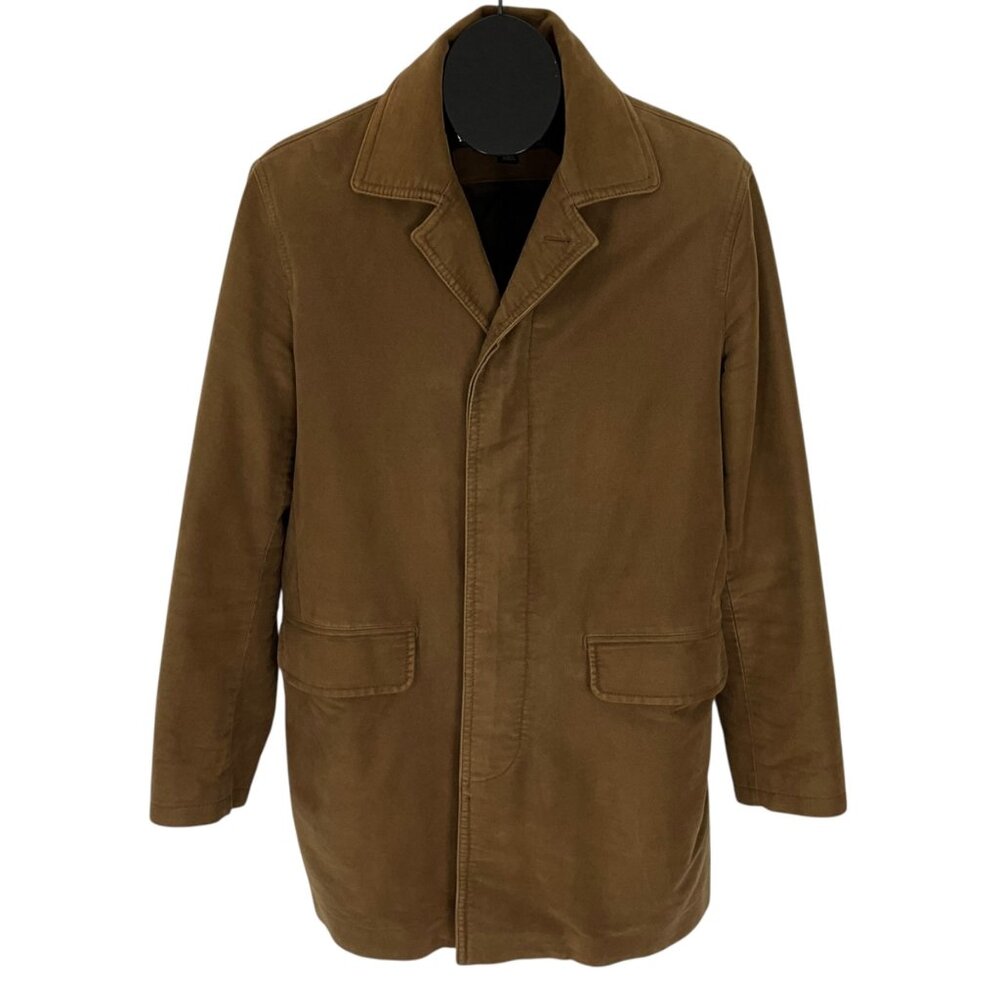 Banana Republic Mens Moleskin Car Coat S Brown
